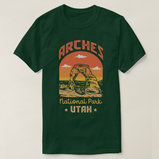 ユタのアーチス国立公園 Tシャツ (デザイン正面)