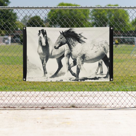 ユタのウォールアートバナーのシルバーの野生の馬 横断幕 (インサイチュ)