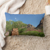 ユタのザイオン国立公園への入口 ランバークッション (ブランケット)