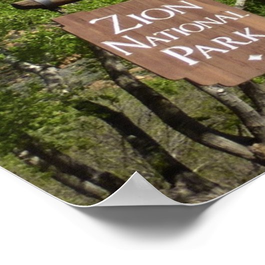 ユタのシオン国立公園への入り口 ポスター (角)