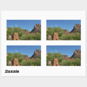 ユタのシオン国立公園への入り口 長方形シール (シート)