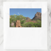 ユタのシオン国立公園への入り口 長方形シール (バッグ)