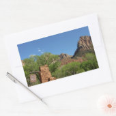 ユタのシオン国立公園への入り口 長方形シール (封筒)