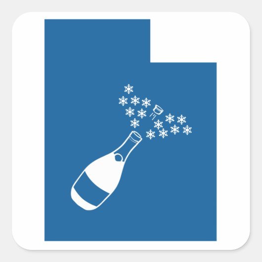 ユタのシャンパンパウダー スクエアシール (正面)