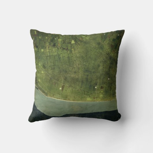 ユタのビーチノルマンディーフランスの第二次世界大戦の地図 クッション (裏面)