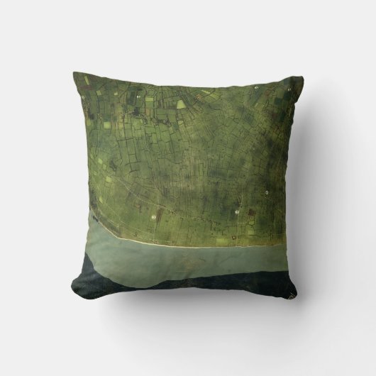 ユタのビーチノルマンディーフランスの第二次世界大戦の地図 クッション (正面)