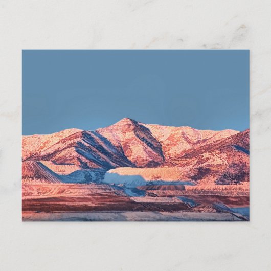 ユタのポストカードオキルル山雪平野 ポストカード (正面)