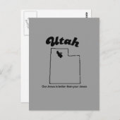 ユタのモットー – 私たちのイエスは良い ポストカード (正面/裏面)