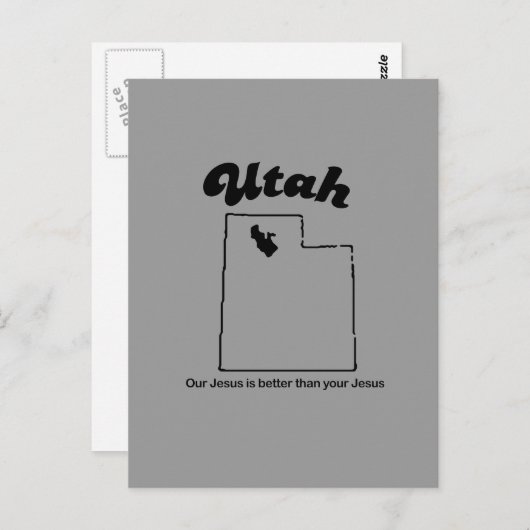 ユタのモットー – 私たちのイエスは良い ポストカード (正面/裏面)