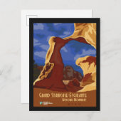 ユタのヴィンテージ旅行のポスター国家記念碑 ポストカード (正面/裏面)