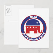 ユタの共和党 インビテーションポストカード (正面/裏面)