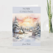 ユタの冬の風景のクリスマス シーズンカード (正面)