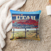 ユタの印の枕への素晴らしい歓迎! クッション (ブランケット)