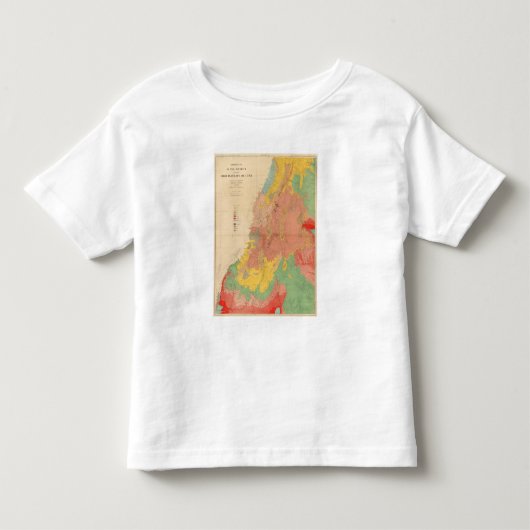 ユタの地質地図 トドラーTシャツ (正面)