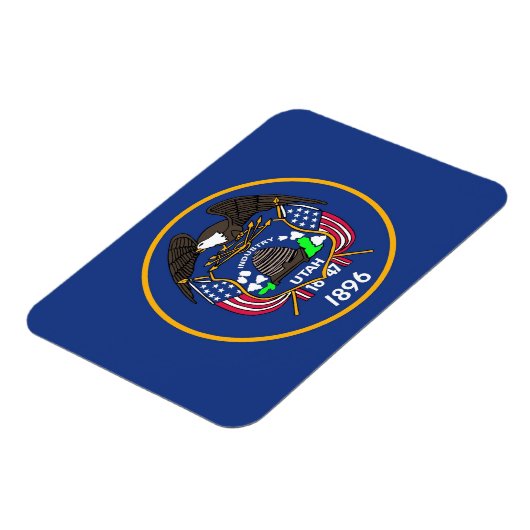 ユタの州の旗が付いている愛国心が強く適用範囲が広い磁石 マグネット (左側)