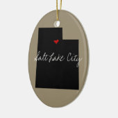 ユタの町 セラミックオーナメント (左)