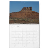ユタの神々の谷 カレンダー (1月 2027)