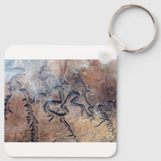 ユタの緑の川とその支流の峡谷 キーホルダー (裏面)