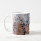 ユタの緑の川とその支流の峡谷 コーヒーマグカップ (左)