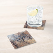 ユタの緑の川とその支流の峡谷 スクエアペーパーコースター (インサイチュ)