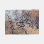 ユタの緑の川とその支流の峡谷 フリースブランケット (正面(横))