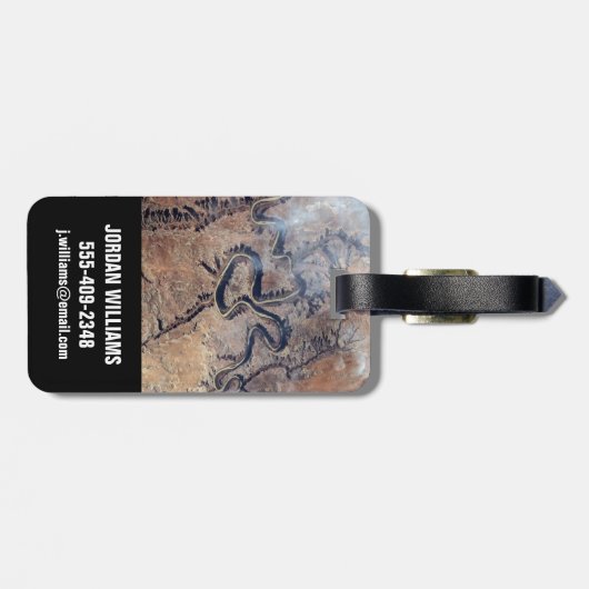 ユタの緑の川とその支流の峡谷 ラゲッジタグ (裏面横)