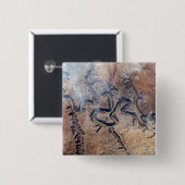 ユタの緑の川とその支流の峡谷 缶バッジ (正面&裏面)