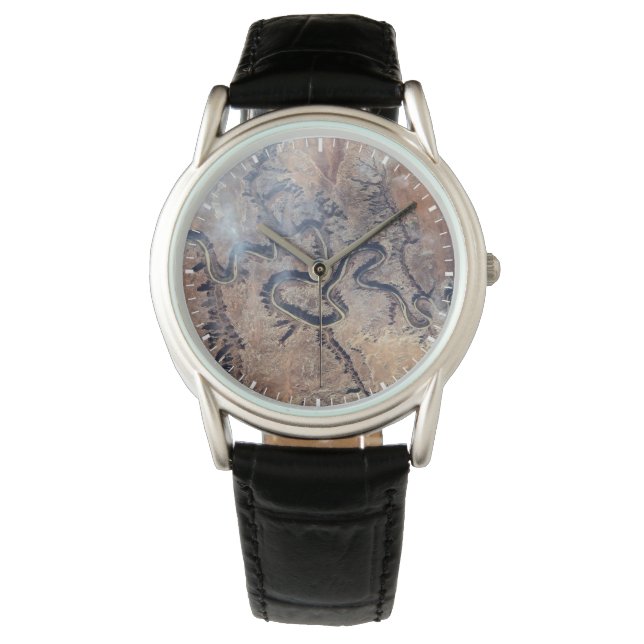 ユタの緑の川とその支流の峡谷 腕時計 (正面)