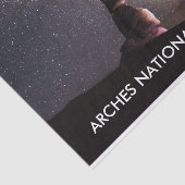 ユタの繊細なアーチの夜の星の天の川の風景 薄葉紙 (詳細)