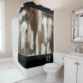 ユタの自由シャワーカーテンの野生の馬 シャワーカーテン (インサイチュ)