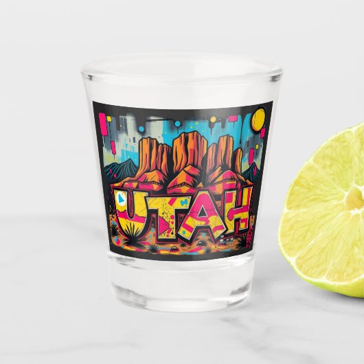 ユタの衣服のアパレルの贈り物 ショットグラス (正面)