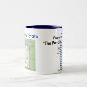 ユタの記号及び地図 ツートーンマグカップ (中央)