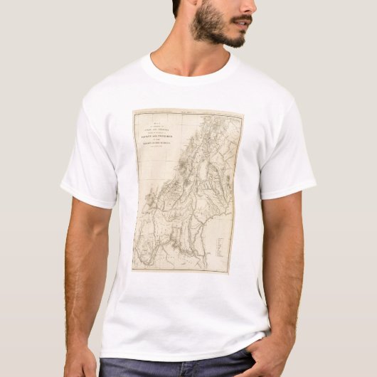 ユタの部分の地図 Tシャツ (正面)
