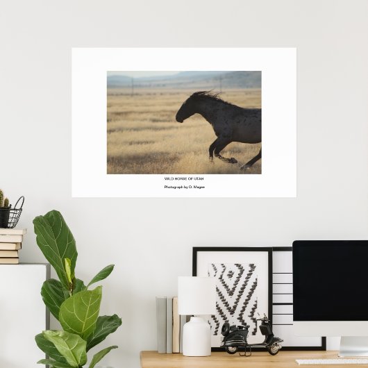 ユタの野生の馬の写真ポスター ポスター (ホームオフィス)