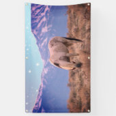 ユタの野生の馬の星の下のオニキーの旗 横断幕 (縦)