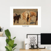 ユタの野生馬の写真 ポスター (ホームオフィス)