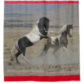 ユタの野馬の戦闘用シャワーカーテン シャワーカーテン (正面)