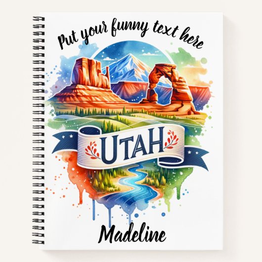 ユタの風景を素晴らし探索! ノートブック (正面)
