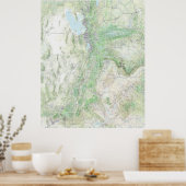 ユタの風景(地図) ポスター (キッチン)