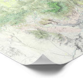 ユタの風景(地図) ポスター (角)