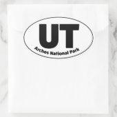 ユタのRV、トラック、車のステッカー 楕円形シール (バッグ)