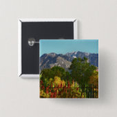 ユタのWasatch山の秋 缶バッジ (正面&裏面)