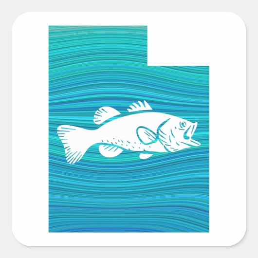 ユタウェーブ魚釣り スクエアシール (正面)