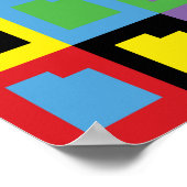 ユタカラフルアートポップ・アートの州輪郭パターン ポスター (角)