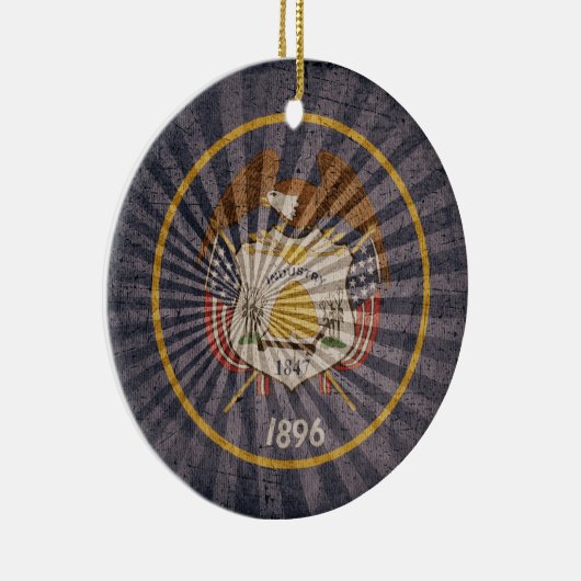 ユタクールグランジ州旗 セラミックオーナメント (右)