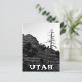 ユタシオンナショナルパークローンツリー白黒 ポストカード (スタンド正面)