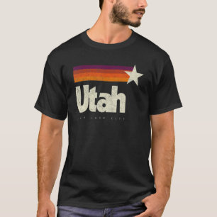 ユタソルトレイクシティカッコいいレトロア動揺してメリカ Tシャツ