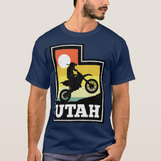 ユタダートバイクヴィンテージサンセット州シェイプ Tシャツ