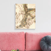 ユタパノラママップユタ キャンバスプリント (インサイチュ (リビング))