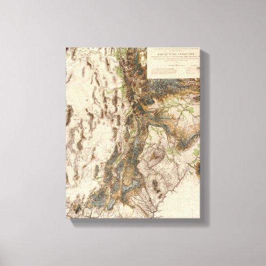 ユタパノラママップユタ キャンバスプリント (正面)